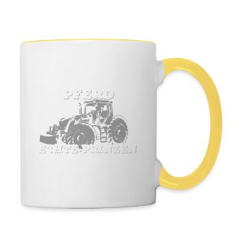 Landwirt Prinz - Tasse zweifarbig - Weiß/Gelb - Rechts