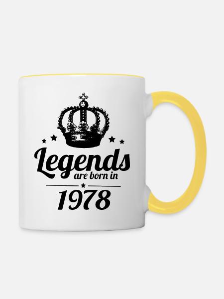 Legends 1978 - Tasse zweifarbig - Weiß/Gelb