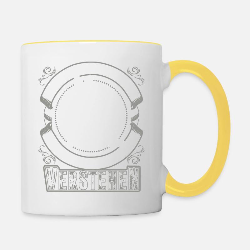 Deutscher Schäferhund - Tasse zweifarbig - Weiß/Gelb
