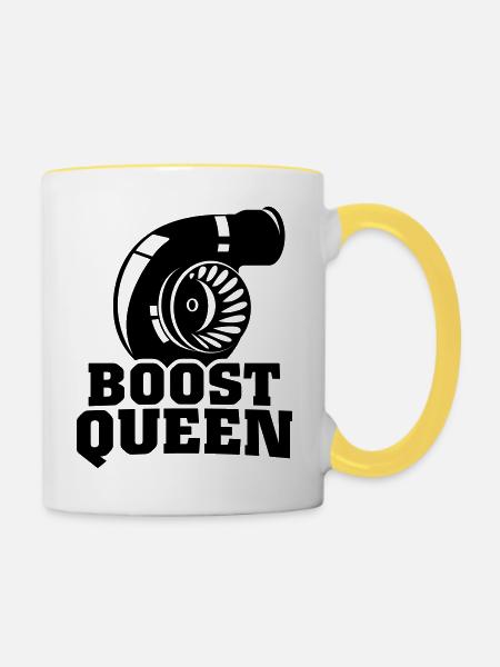 Boost Queen - Tasse zweifarbig - Weiß/Gelb