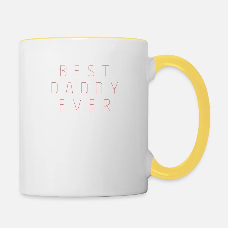 Best Daddy - Contrasting Mug - white/yellow