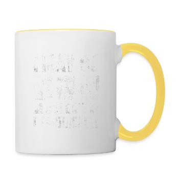 Nerd - Chimie - Enseignant - Mug contrasté - blanc/jaune - Droite