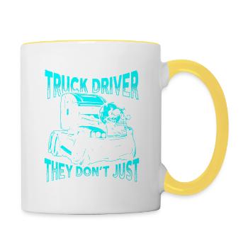 CRAZY TRUCK DRIVER - EN - Mug contrasté - blanc/jaune - Droite
