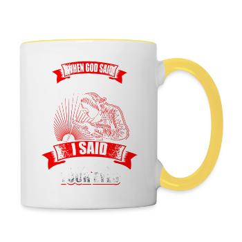 When God Said - Welder - Tasse zweifarbig - Weiß/Gelb - Rechts