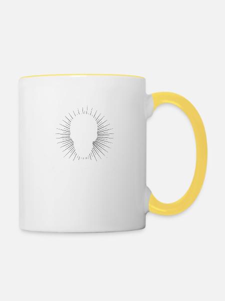 Verrückter Bogenschütze Oberteil - Tasse zweifarbig - Weiß/Gelb