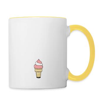 Time for an ice cream - Ice Cream Time - Contrasting Mug - white/yellow - Right