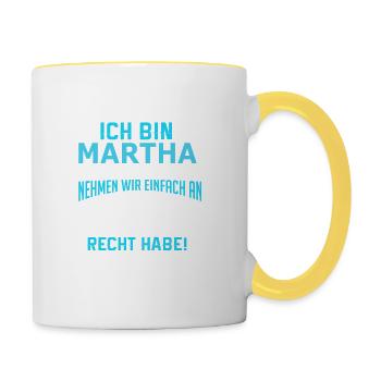 MARTHA - Tasse zweifarbig - Weiß/Gelb - Rechts