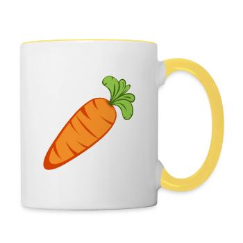 Carrot icon - Contrasting Mug - white/yellow - Right