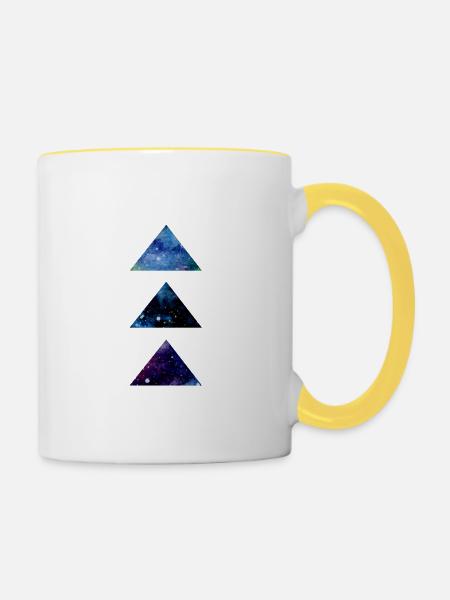 SPACE TRIANGLE - Tasse zweifarbig - Weiß/Gelb