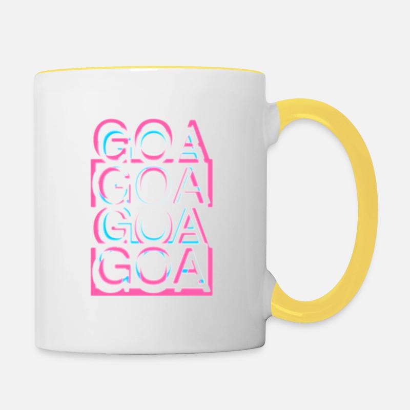 GOA GOA GOA GOA - Mug contrasté - blanc/jaune