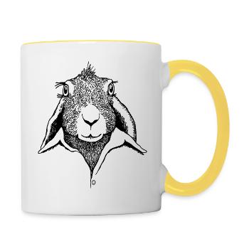 Stift - Tasse zweifarbig - Weiß/Gelb - Rechts
