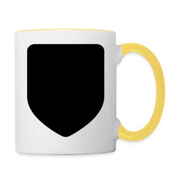 SHAPES FORMEN CLEAN - Tasse zweifarbig - Weiß/Gelb - Rechts
