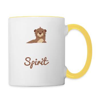 Otter is My Spirit Animal Cute T-Shirt - Contrasting Mug - white/yellow - Right