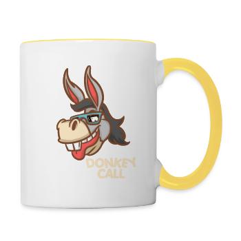 Donkey Call - Lunettes de soleil - Techno Donkey - Mug contrasté - blanc/jaune - Droite