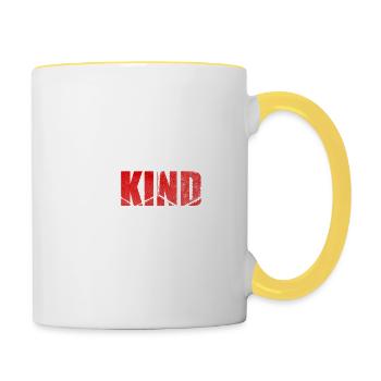 Wake Up Be Kind Repeat Spread Kindness Stop Bully - Mug contrasté - blanc/jaune - Droite