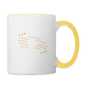 not nice nasty mean nasty annoyed dishonest - Contrasting Mug - white/yellow - Right