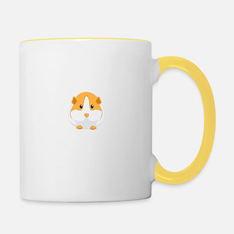 Cochon d'Inde - Cochon d'Inde - Amour - Mug contrasté - blanc/jaune