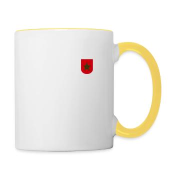 Marokko Fussball Trikot 2018 Nummer 10 - Tasse zweifarbig - Weiß/Gelb - Rechts
