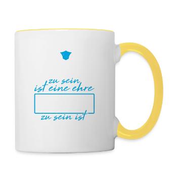 Being a pilot is the honor of being a dad priceless - Contrasting Mug - white/yellow - Right
