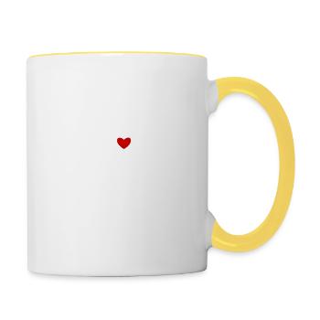 Le Dogfather - chien de race de chien chien de chien - Mug contrasté - blanc/jaune - Droite