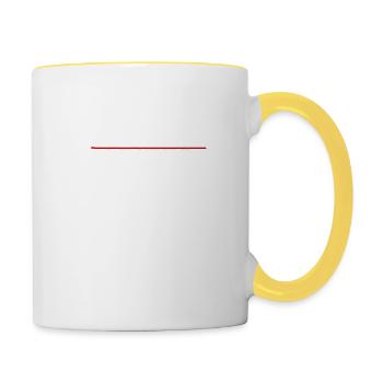 Kurvige Frau Sexy Geschenk Mollig Lustig Spruch - Tasse zweifarbig - Weiß/Gelb - Rechts