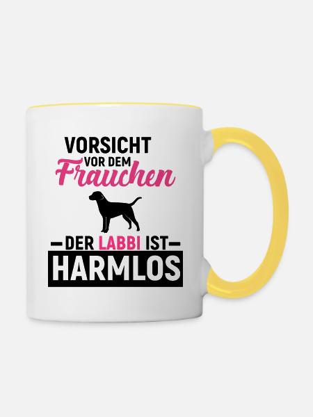 Labrador Retriever - Tasse zweifarbig - Weiß/Gelb
