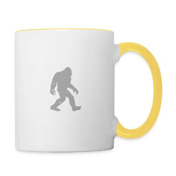 Bigfoot does not believe in you - Contrasting Mug - white/yellow - Right