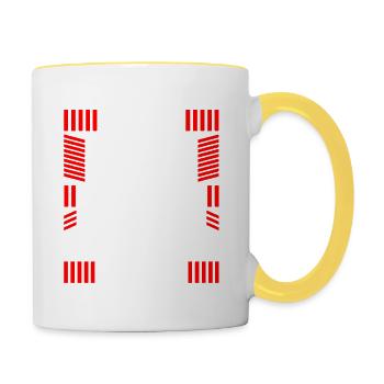 Idée cadeau drôle disant - Mug contrasté - blanc/jaune - Droite