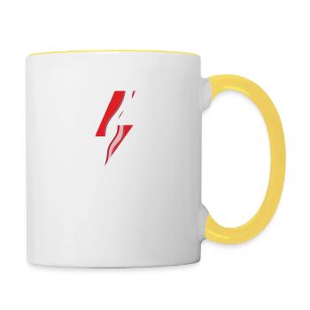Bacon Powered - lightning taste morning - Contrasting Mug - white/yellow - Right