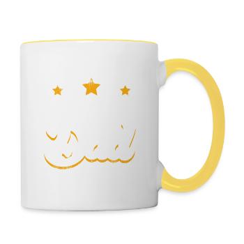 Awesome Dad Father's Day dad father gift - Contrasting Mug - white/yellow - Right