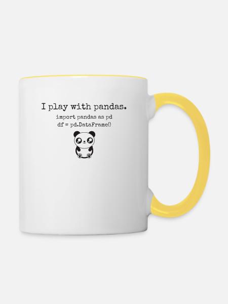 Für Data Scientists und Python-Programmierer - Tasse zweifarbig - Weiß/Gelb