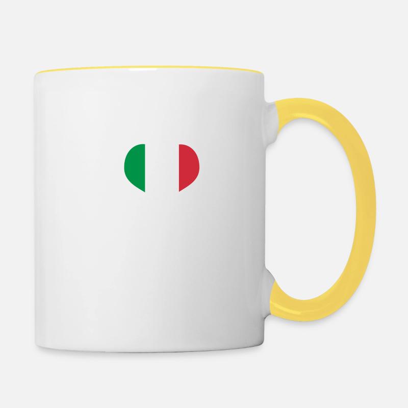 Italie - Mug contrasté - blanc/jaune