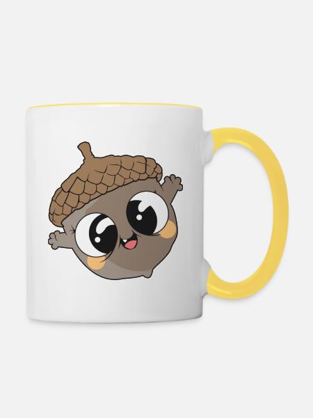 Nut - Tasse zweifarbig - Weiß/Gelb