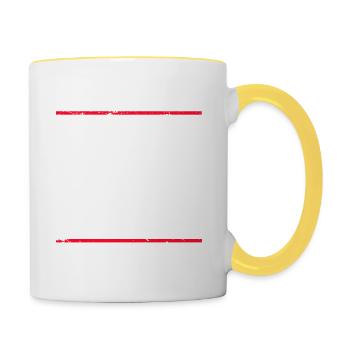 Basketball Sport Rebound Korb Sportler - Tasse zweifarbig - Weiß/Gelb - Rechts