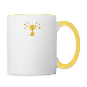 Level 7 Unlocked 7th Birthday Gambler Tshirt - Contrasting Mug - white/yellow - Right