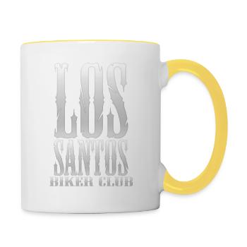 Los Santos Biker Club Shirt GTA - Contrasting Mug - white/yellow - Right