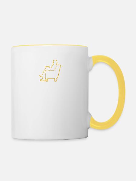 Psychologue psychologue psychologue - Mug contrasté - blanc/jaune