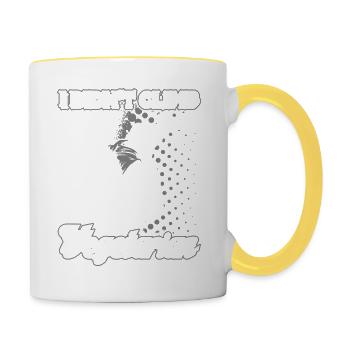 Meat eater hunting hunter hunting gift - Contrasting Mug - white/yellow - Right