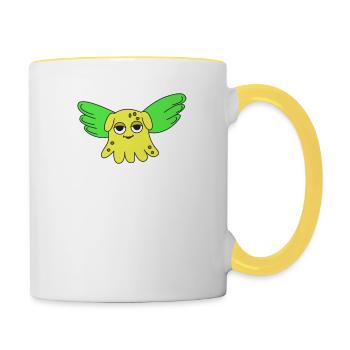 The Small But Adorable Dumbo Octopus Tshirt - Contrasting Mug - white/yellow - Right