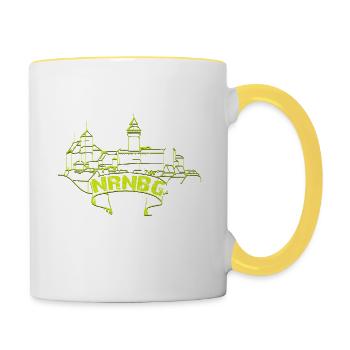 Nuremberg - Mug contrasté - blanc/jaune - Droite