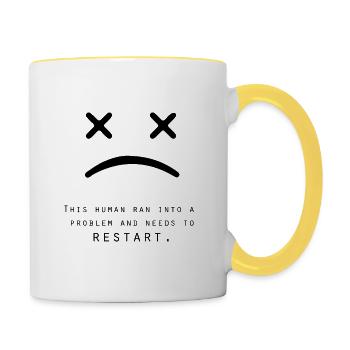 Nerds Geeks Programmation Informatique Informatique - Mug contrasté - blanc/jaune - Droite