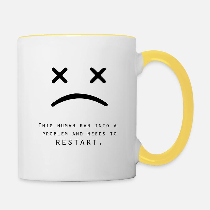Nerds Geeks Programmation Informatique Informatique - Mug contrasté - blanc/jaune