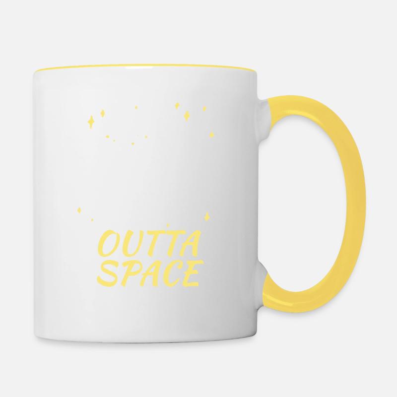 Outta Space - Mug contrasté - blanc/jaune