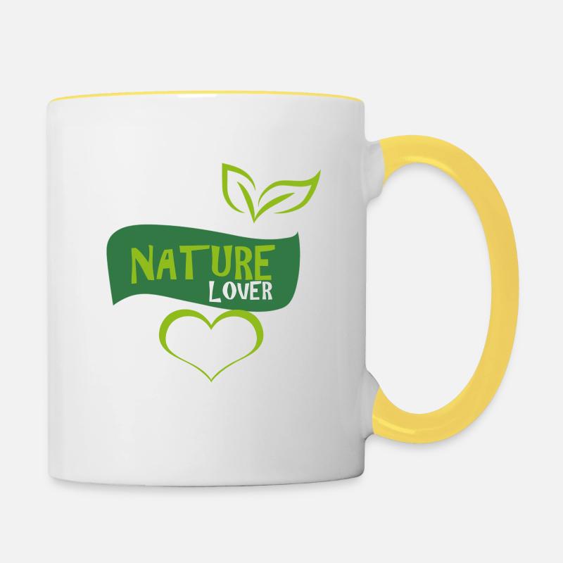 nature - Mug contrasté - blanc/jaune