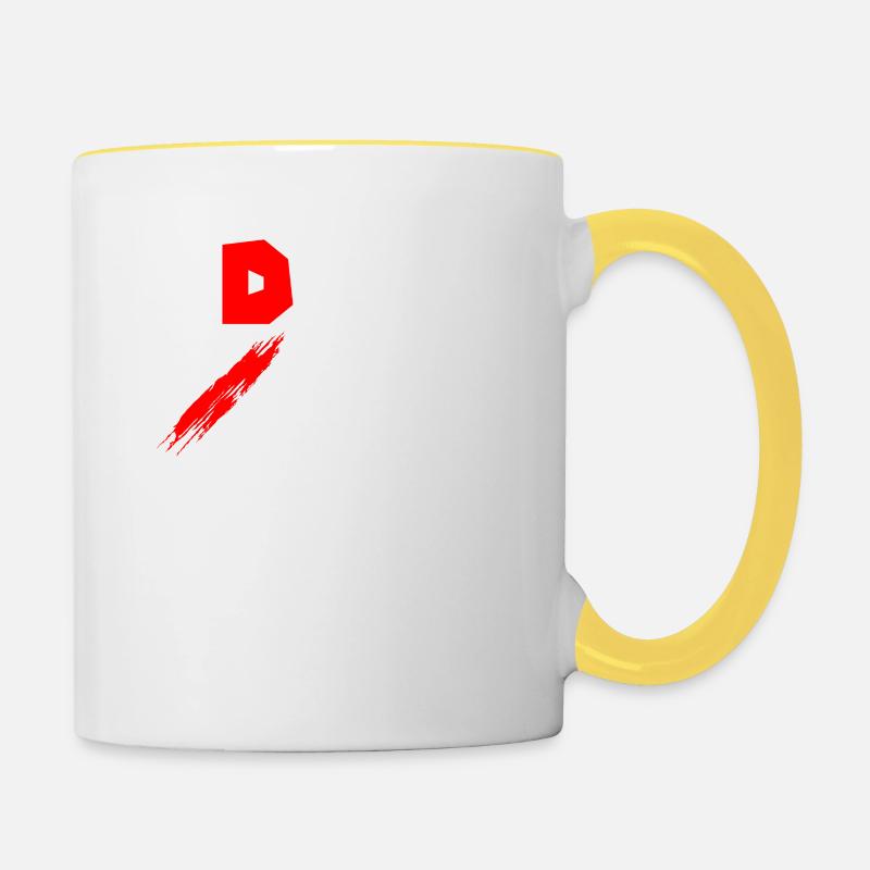 Daddy's joke loading shirt - Contrasting Mug - white/yellow