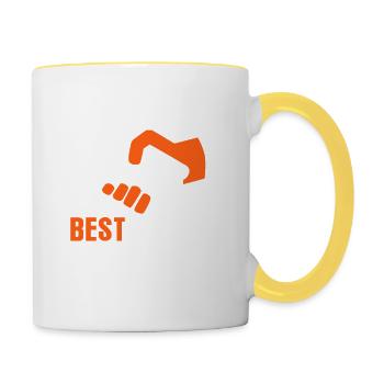 Best Friends Gift for best friend friend - Contrasting Mug - white/yellow - Right