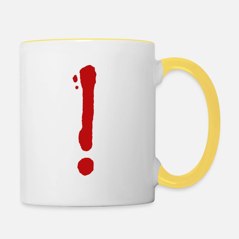 Point d’exclamation 3 - Mug contrasté - blanc/jaune