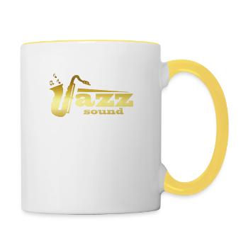 Jazz sound - Contrasting Mug - white/yellow - Right