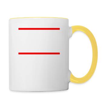 Je dois chier - Mug contrasté - blanc/jaune - Droite