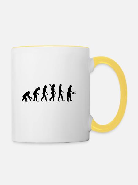 Evolution Gärtner - Tasse zweifarbig - Weiß/Gelb